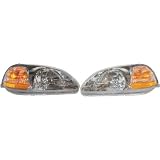 1996-1998 Honda Civic Headlights Headlamps Head Lights Lamps Pair Set Left Driver AND... by Aftermarket