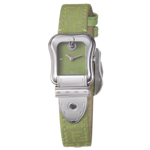 Fendi B. Fendi Ladies Green Fabric Leather Strap 