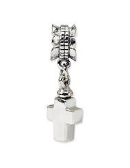 Sterling Silver Reflections Cross Ash Dangle Bead