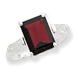 Sterling Silver Garnet Ring