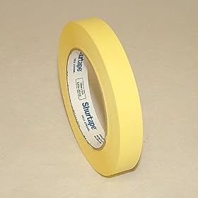 Shurtape CP-632 Colored Masking Tape: 3/4 in. x 60 yds. (Yellow)