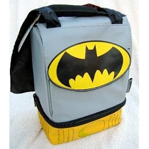 Batman With Cape - Dual Compartment Lunch bag by 