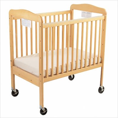 Serenity Fixed Side Crib with Adjustable Posture Board – 2011 Crib Safety Standards Compliant – Natural Wood with 2 Clear Panels