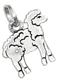 Sterling Silver Flat Lamb Charm.