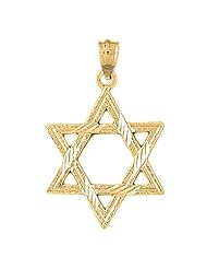 Gold-Plated 925 Sterling Silver Star Of David Pendant