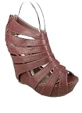 41Mk%2BKq YFL. SL160  Strappy Caged Peep Toe Wedge