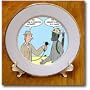 Gas Mask Use in Iraq - 8 Inch Porcelain Plate