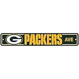 NFL Green Bay Packers Plastic Street Sign "Packers Ave"