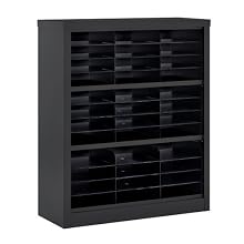 Sandusky Lee BQD2-09 Black Steel Powder coat Snapit Literature Organizer, 42" Height x 34-1/2" Width x 13" Depth