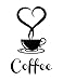 WHATWEARS Coffee Wall Window Vinyl Removable Stickers Office Home Mural Decal