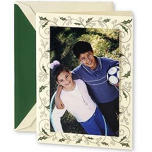 BOTANICAL VINE Holiday photomount cards by Crane 