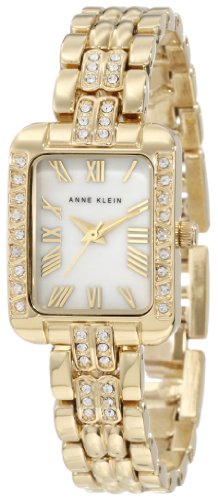 Anne Klein Women's 10/9486MPGB Swarovski Crystal Accented Gold-tone Bracelet Watch