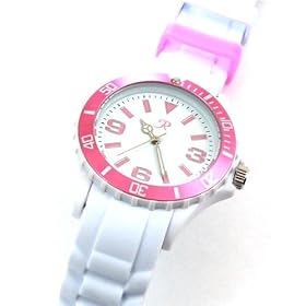 Reflex - SR016 - Montre Reflex Mixte Blanche et Rose avec Bracelet en Silicone
