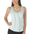 Go International&reg; Ruffle Tank - Hazy Blue