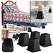 4 Pack of Black Bed Raisers - 6 Inches - As Seen on TV