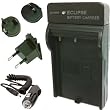 Eclipze NP-BG1, NP-FG1 Batterie Chargeur pour Sony cam�ra Cyber-shot DSC-H10, DSC-H3, DSC-H50 DSC-H7, DSC-H9, DSC-T100, DSC-T20, DSC-W100, DSC-W120, DSC-W130, DSC-W150, DSC-W170, DSC-W200, DSC-W210, DSC-W220, DSC-W30, DSC-W300, DSC-W35, DSC-W40, DSC-W50, DSC-W55, DSC-W70, DSC-W80, DSC-W85, DSC-W90, DSC-WX1 avec EURO UK US Voyage Plugs (Chargeur rapide)