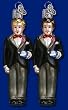 Old World Christmas Blonde Haired Groom Glass Ornament #24047