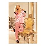 Classy, Sexy and Sophisticated Pink Silk and Lace Pajama Set