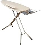 Household Essentials Fibertech Wide Top 4-Leg Mega Pressing Station Ironing Board with Natural Cotton Cover