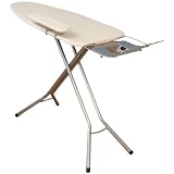 Household Essentials 4-Leg Fibertech? Wide Top Mega Pressing Station Ironing Board with Natural Cotton Cover