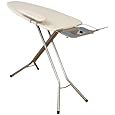 Household Essentials Fibertech Wide Top 4-Leg Mega Pressing Station Ironing Board with Natural Cotton Cover