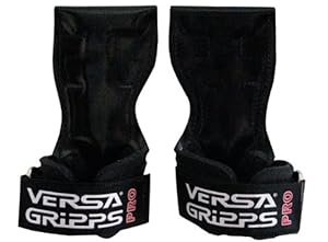 Versa Gripps® PRO Glove Weight Lifting Straps Hooks (PRO-Black-Medium/Large)