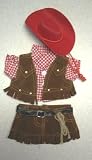 Pink Cowgirl Outfit with Pink hat and ScarfThat Fits Webkinz and 8"-10" Make Your Own Stuffed Animals