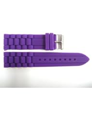 20mm Purple Silicone Rubber Watch Band Fits Fossil