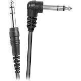 Stereo 1/4 to Right-Angle Stereo 1/4 Cable, 10 foot