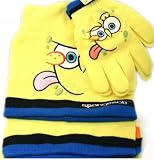 Spongebob 3 pcs Gift Set Scarf/Muffler Hat Gloves