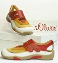 TREND bequemer s.Oliver Leder Slipper rot / bunt