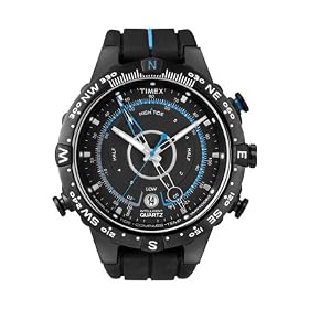 Timex Intelligent Quartz Men's Quartz Strap Watch with Black Dial Analogue Display and Black Silicone