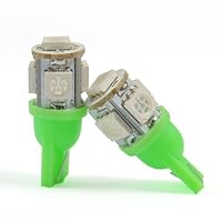 2 PCS GREEN LED BULB LICENSE PLATE CORNER INTERIOR SUPER BRIGHT LIGHT LAMP