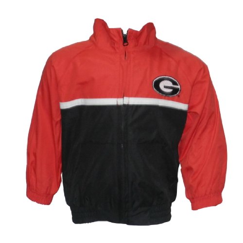 NCAA Georgia Bulldogs Baby / Infant Athletic Zip-Up Coat / Jacket with Embroidered Logo - Red & Black (Size: 12)