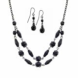 Onyx & Hematite Hues Necklace Earrings Box Set