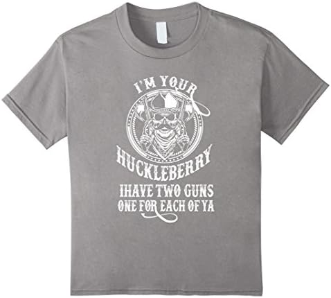 Kids I'm Your Huckleberry T Shirt 10 Slate