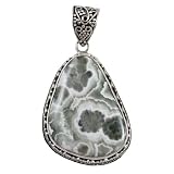 Handmade Sterling Silver Peace Jade Pendant