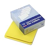 Reinforced Top Tab File Folders, 11 Point, Straight Tab, Letter, Yellow, 100/Box ESSR152YEL