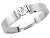 White Gold Solitaire Diamond Promise Ring
