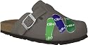 Bama Kids, Jungen Pantolette, dunkelgrau, RENO Art. 40231