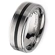 Tungsten Carbide Ring with Black Enamel (8.0 mm) - Sizes 7-13