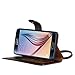 AceAbove Leather Wallet Cover with Hand Strap for Samsung Galaxy S6 - Dark Brown