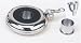 Sporting Goods : Round Stainless Steel Flask with Hideaway Shot Cup, Belt-Pack Clip and Filling Funnel - 8 Oz. Capacity