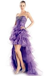 Chiffon/Taffeta/Tulle Crystals Beaded Applique Sequined Lace Backless Crystal Mother-of-the-Bride Dress/Prom Dress 