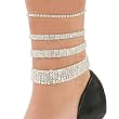 Stretch Anklet Bracelet Austrian Crystal Clear 1 2 3 or 5