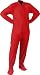Big Feet Pajama Co. Red (201) Micro-polar Fleece Adult Footed Pajamas with Drop Seat