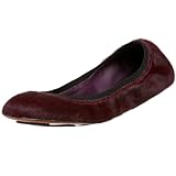 7 for All Mankind Women’s Babe Ballet Flat,Plum,7.5 M US