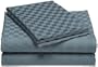 Pinzon 500-Thread-Count Cotton Lucia Checks Queen Sheet Set, Mineral