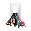 Vanco 120614X Custom Two-Piece Bulk Cable Wall Plate (Single, White)