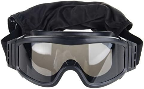 D Major Airsoft Safety Tactical Goggles, Black, Tan, Clear Multi Lens Black
